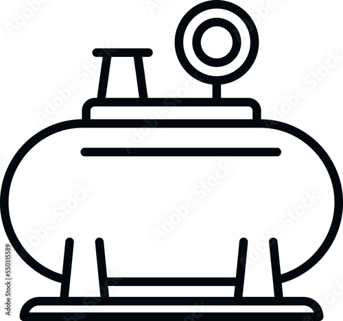 Air compressor icon outline vector. Machine pump. Pressure tank