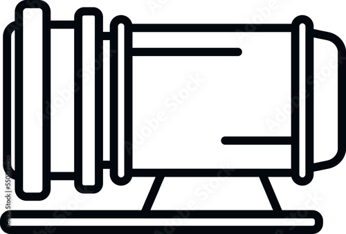 Compressor equipment icon outline vector. Air machine. Electric motor