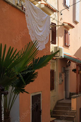 street in the old town of island country