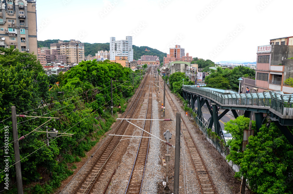 railway railroad track station train