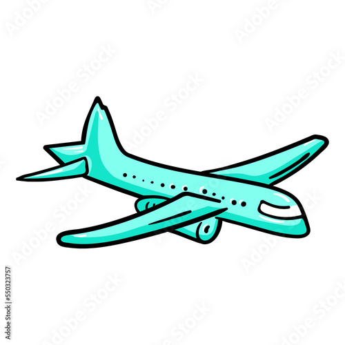 Airplane colorful sticker