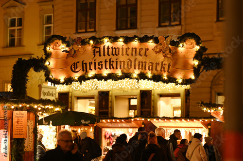 Old Viennese Christmas market in the center of Vienna