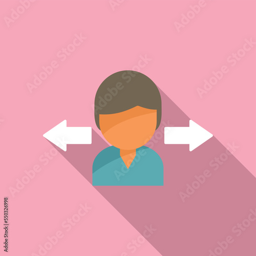 Man interaction icon flat vector. Digital community. Online social
