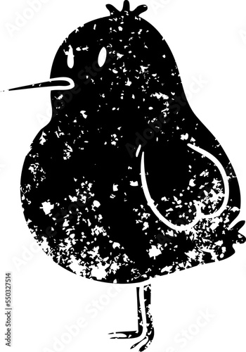 Tablou canvas cute line drawing of a kiwi bird