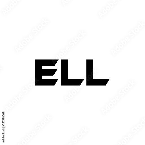 ELL letter logo design with white background in illustrator, vector logo modern alphabet font overlap style. calligraphy designs for logo, Poster, Invitation, etc. © Aftab
