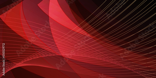 Red black elegant abstract background. Luxurious dark red background with wavy lines