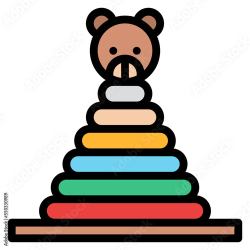 ring stacker toy bear childhood icon