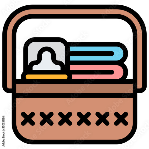baby basket baby milk busket icon