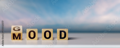 Wooden cubes with text 