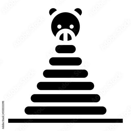 ring stacker toy bear childhood icon