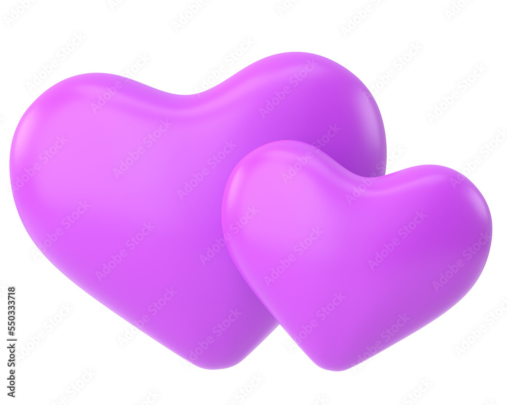 Couple heart. 3D heart. Valentine card decoration. Couple heart. 3D heart. Valentine card decoration.