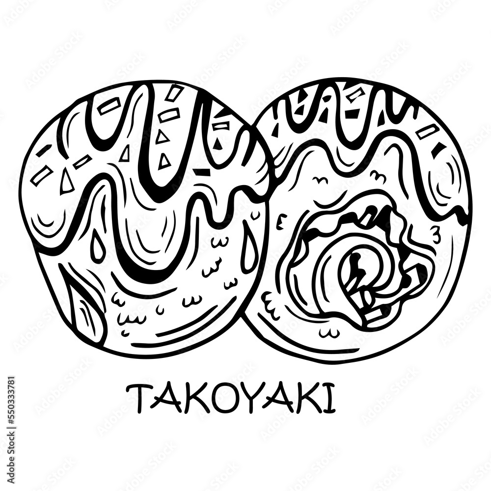 takoyaki logo suitable for japanese street food restaurant takoyaki logo suitable for japanese street food restaurant