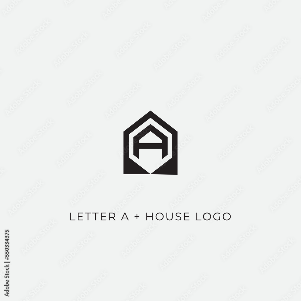 Letter A and House real estate logo icon Letter A and House real estate logo icon