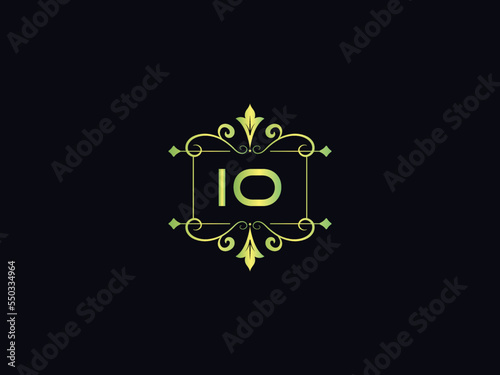Typography IO Letter Logo, New Colorful Io oi Luxury Logo Design For Shop