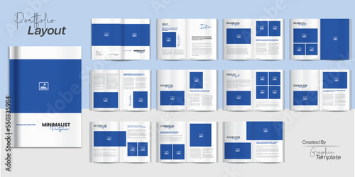 Blue Minimalist Portfolio Product Portfolio Design