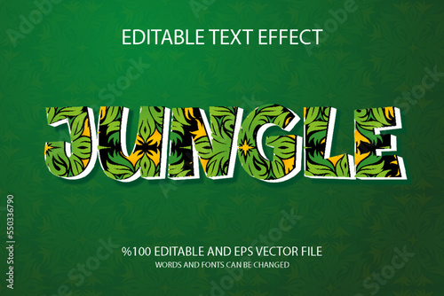 Editable Jungle Text Effect