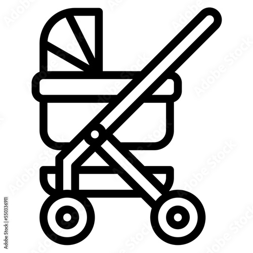 carriage stroller baby transport icon
