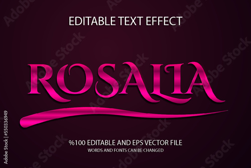 Editable Rosalia Text Effect