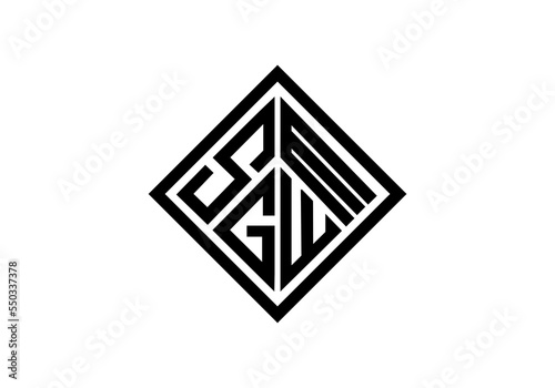 Free Download initial letter logo SMGW initial company icon business logo background illustration - GFXLoad