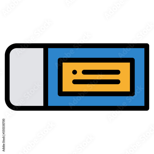 eraser stationary school tool icon