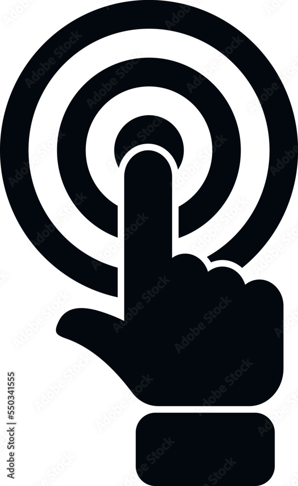 Touch target icon simple vector. Person team. Computer online Touch target icon simple vector. Person team. Computer online