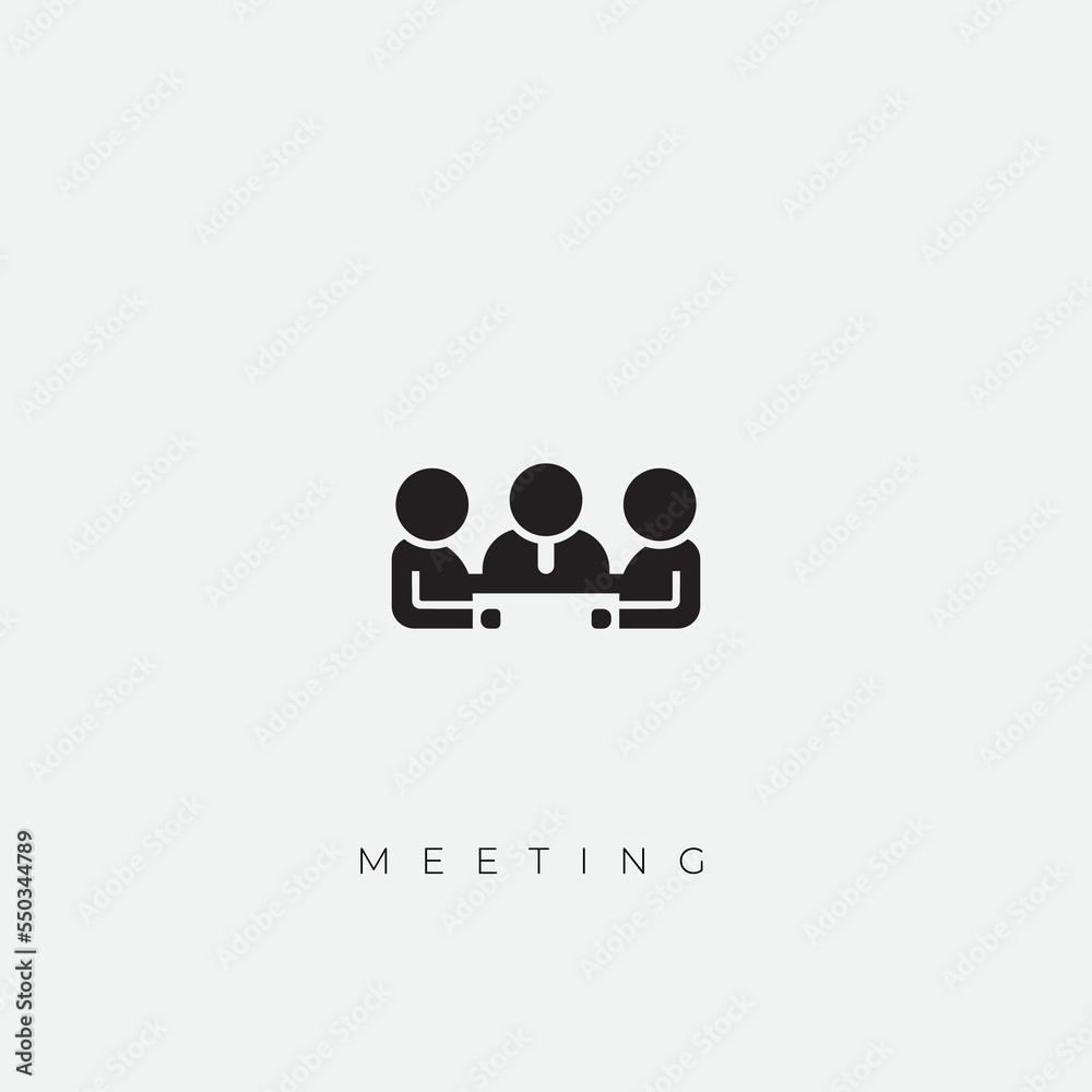 Three businessmen people team meeting icon Three businessmen people team meeting icon