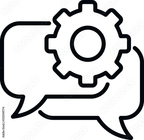 Online chat icon outline vector. Service team. Mobile share