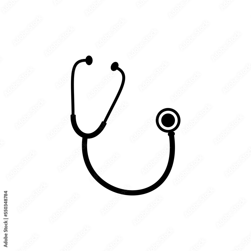 Stethoscope icon illustration isolated on white background. Stethoscope icon illustration isolated on white background.
