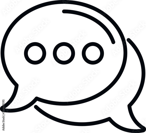 Chat network icon outline vector. Service people. Computer online