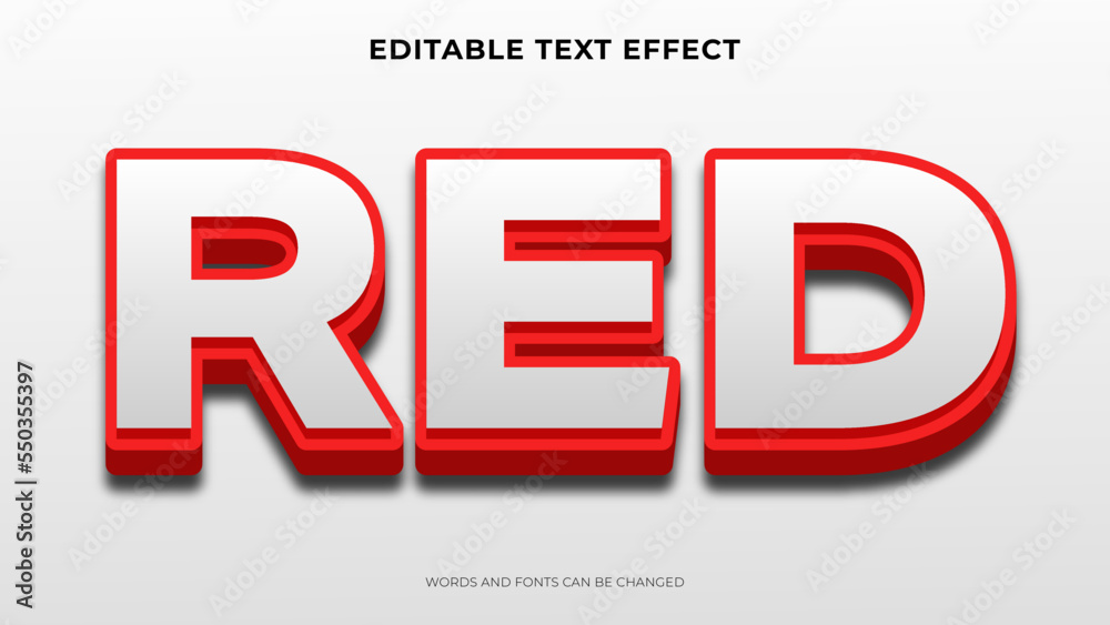 © abdularis - editable 3d text, red text effect © abdularis - editable 3d text, red text effect