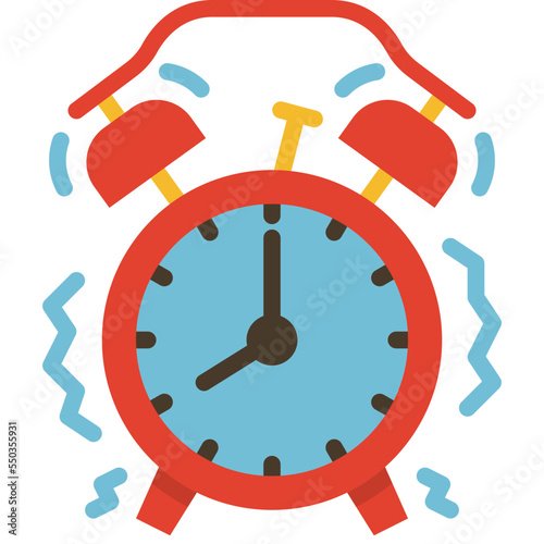 alarm clock flat icon