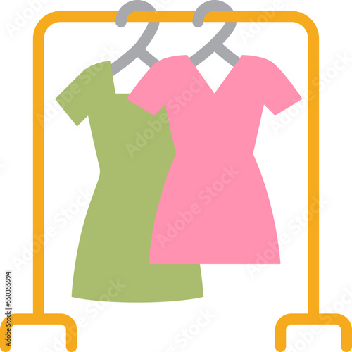 cloth rack flat icon