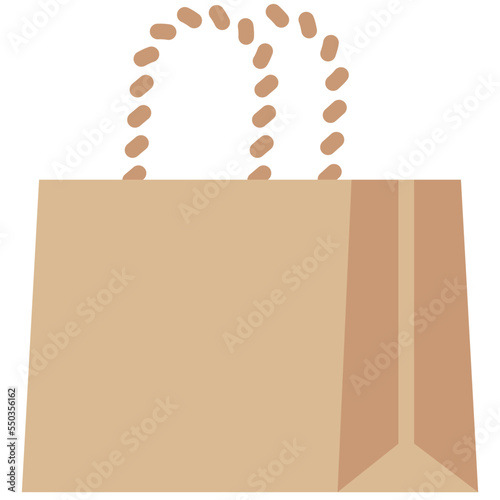 paper shopping bag flat icon