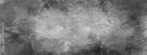 Abstract black watercolor background painting. Abstract black and whtie background. 
Black background texture in painted watercolor and vintage grunge design, 