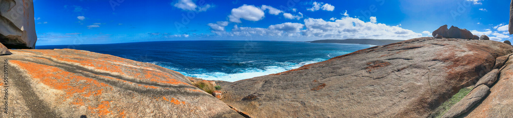 Remarkable Rocks in Flinders Chase National Park, panoramic view of Kangaroo Island