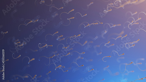 3d rendered medical illustration of sperm motility