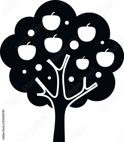 Apple tree icon simple vector. Plant bush. Different harvest