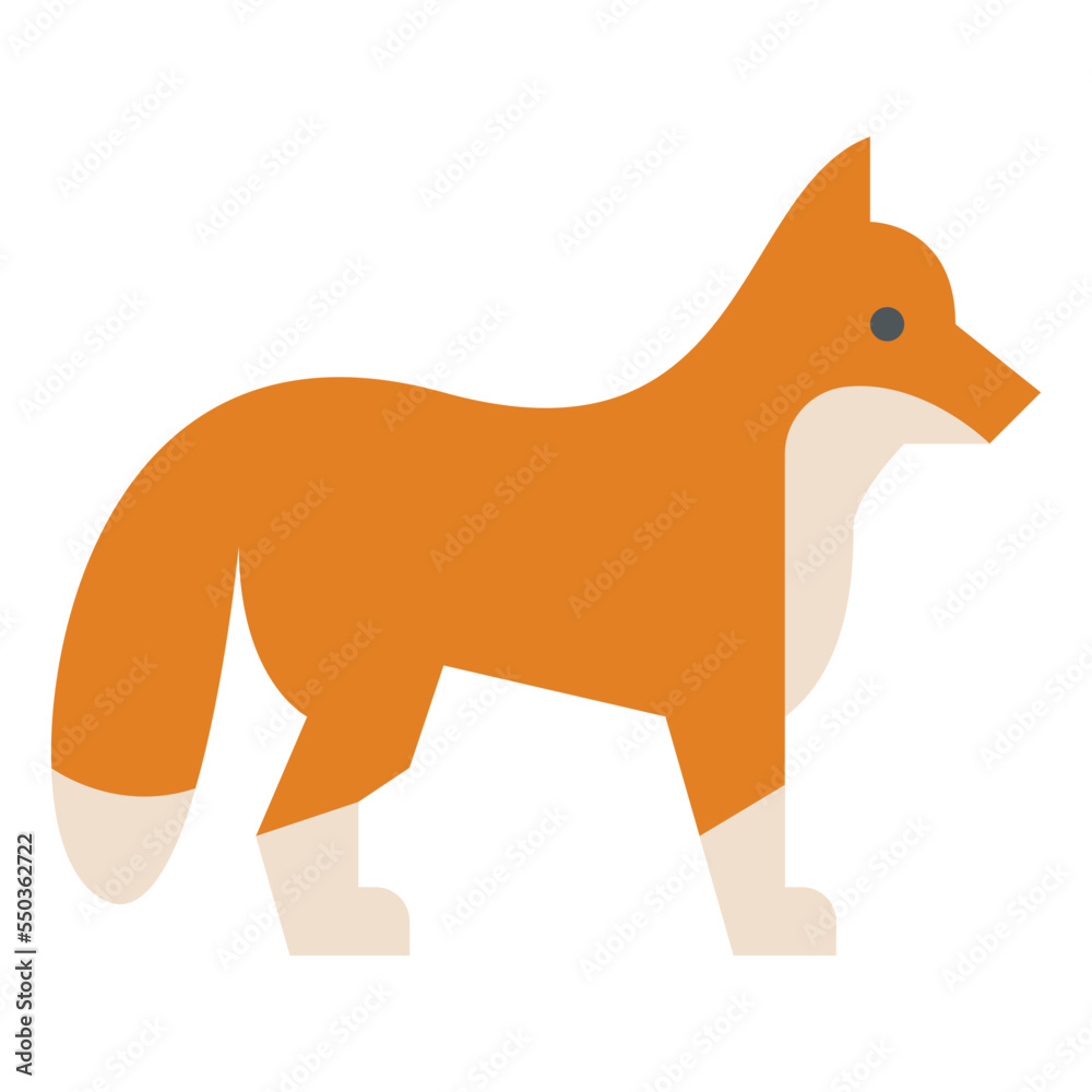 Fototapeta premium fox animal zoo wild life icon