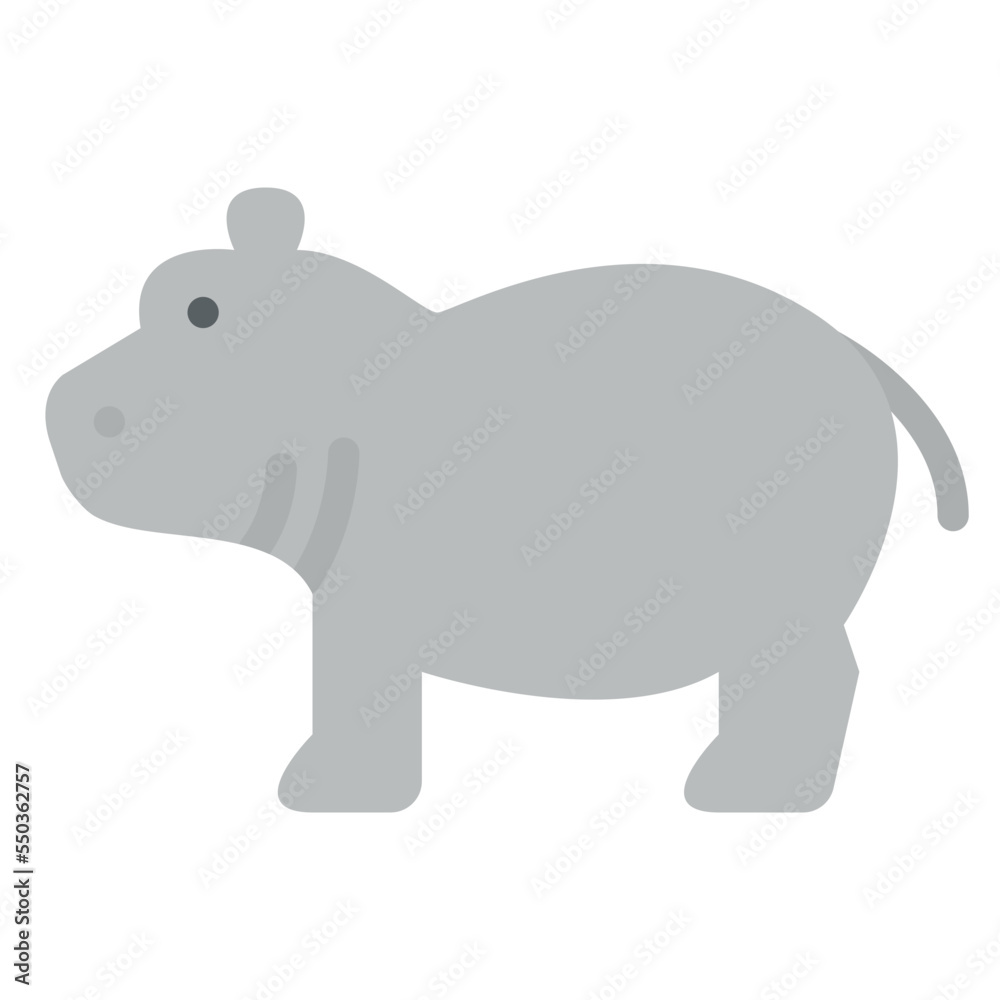 hippopotamus animal zoo wild life icon