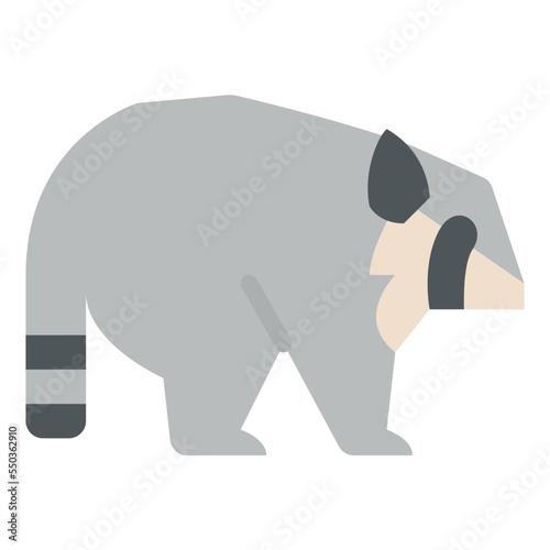 racoon animal zoo wild life icon
