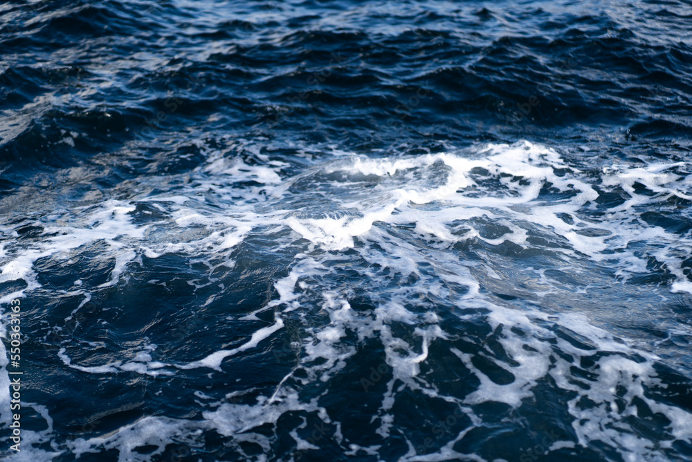 Foamy water on the Bosphorous - Istanbul, Turkey, November 2022 Foamy water on the Bosphorous - Istanbul, Turkey, November 2022