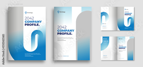 Company or business profile brochure cover template layout design