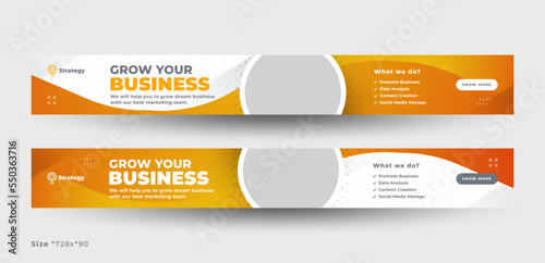 Digital marketing large web banner or corporate business banner template