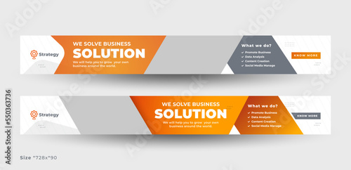 Digital marketing large web banner or corporate business banner template