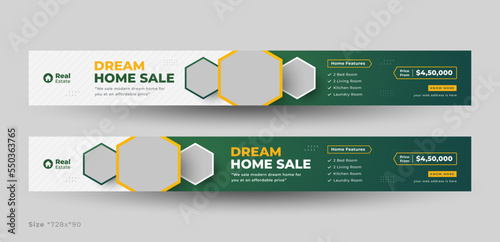 Real estate web banner template
