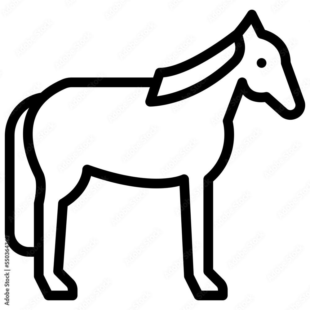 Obraz premium horse animal zoo wild life icon