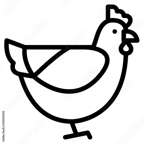 hen animal zoo wild life icon
