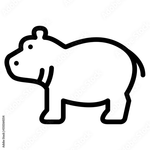 hippopotamus animal zoo wild life icon