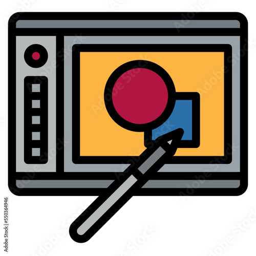 graphic tablet design creative graphic icon
