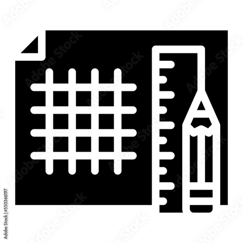 grid design sketching scale icon